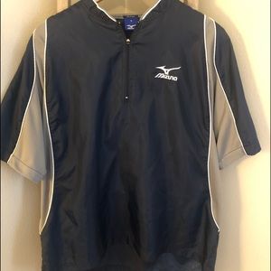 Mizuno batting jacket. Size small. Navy/gray